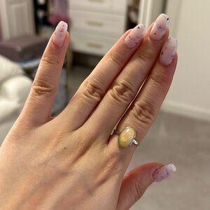 beautiful opal with 925 silver ring